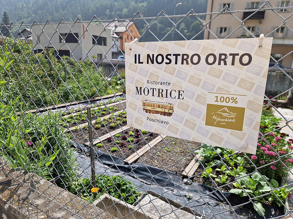 Orto nel centro di Poschiavo.