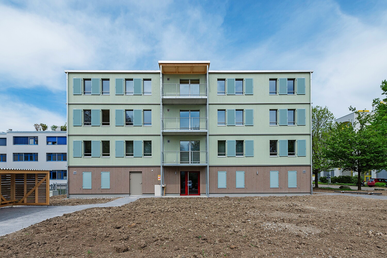 Il nuovo edificio modulare per i rifugiati a Fehraltorf (ZH).