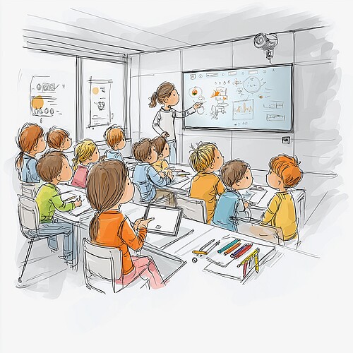 L’intelligenza artificiale sfida anche le scuole elementari.