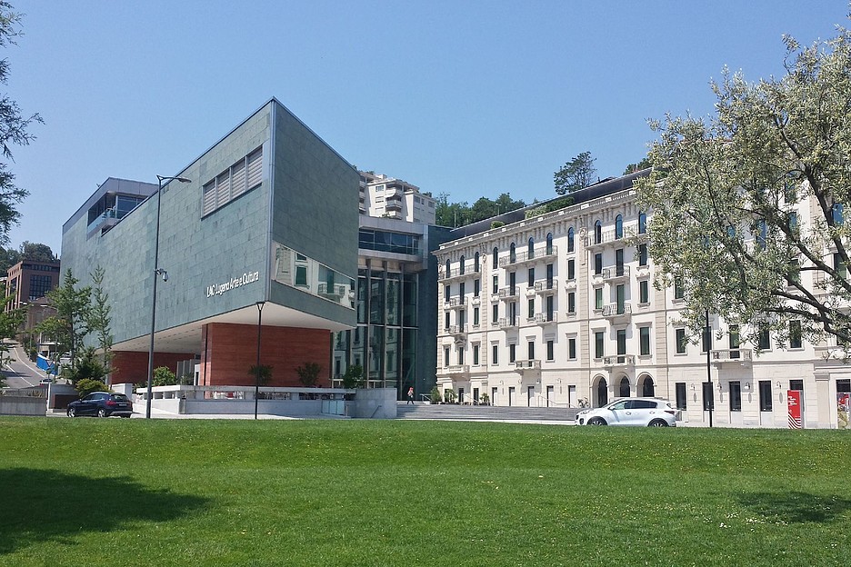 L’edificio del LAC (Lugano Arte et Cultura) di Lugano.