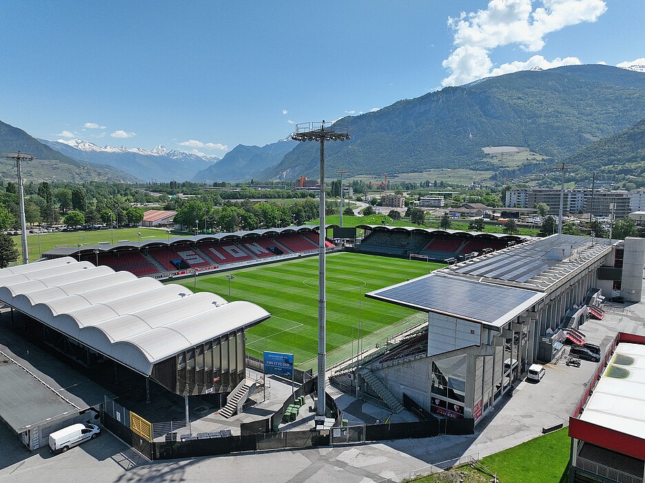 Lo stadio del Tourbillon a Sion.