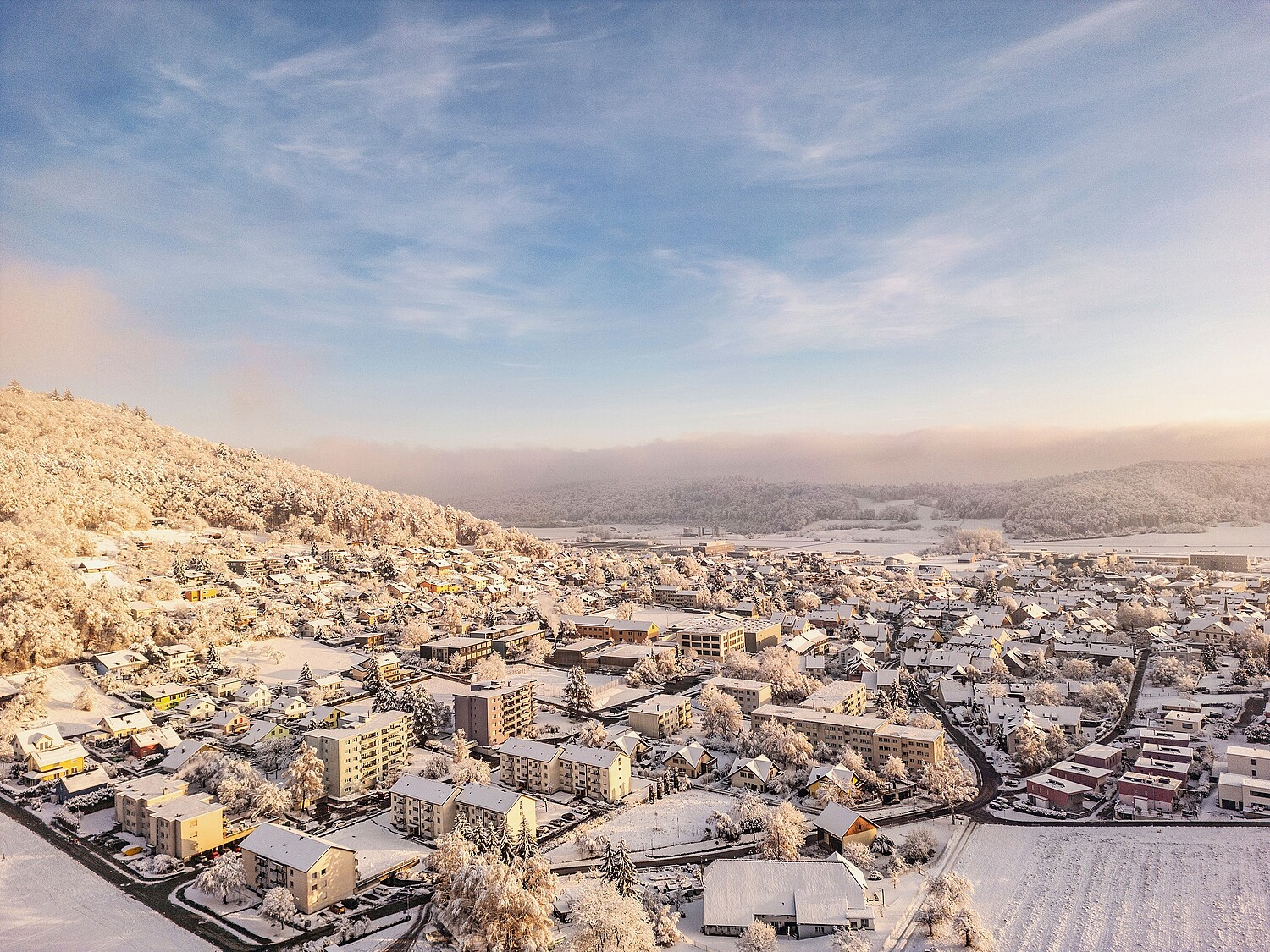 Vista sul Comune di Beringen (SH).