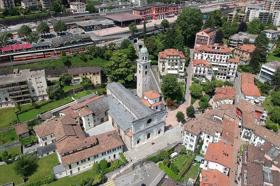 La Cattedrale di San Lorenzo, il principale luogo di culto cattolico di Lugano.