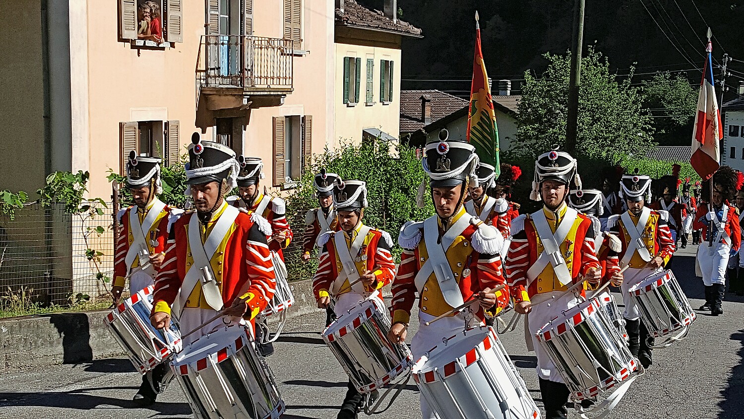 I tamburini dell'Aquila la prima domenica di luglio.