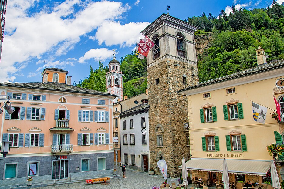 Poschiavo, una cittadina unica dal sapore mediterraneo.